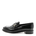 SHINY CALFSKIN CC MOCASSIN LOAFERS BLACK