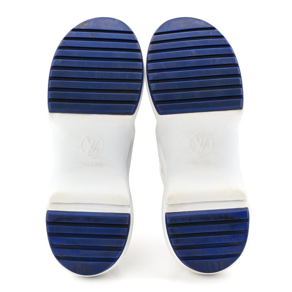 JACQUARD VELVET MONOGRAM LV ARCHLIGHT SNEAKERS WHITE BLUE
