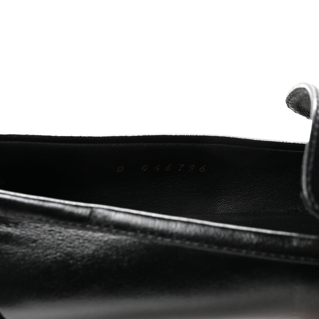 SHINY CALFSKIN CC MOCASSIN LOAFERS BLACK