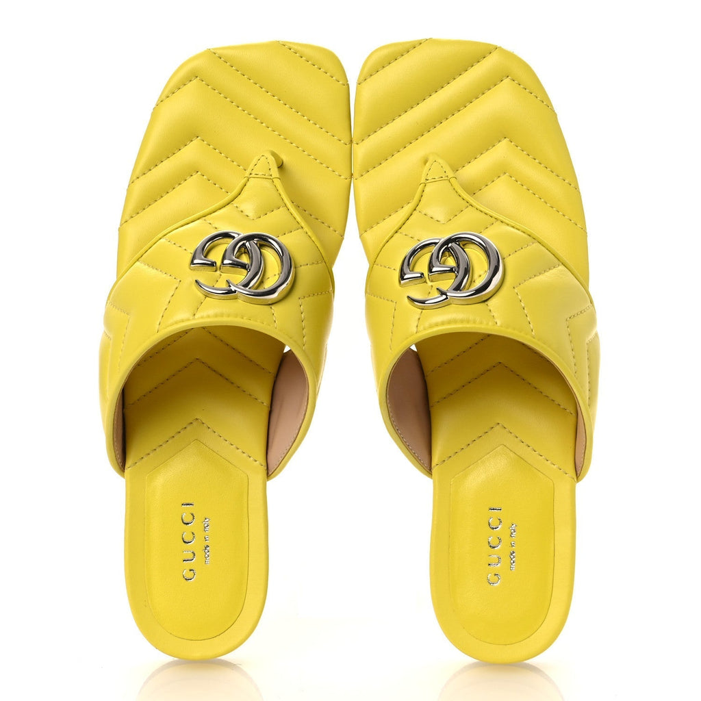 NAPPA CHARLOTTE DOUBLE G MARMONT THONG SANDALS ACID LIME