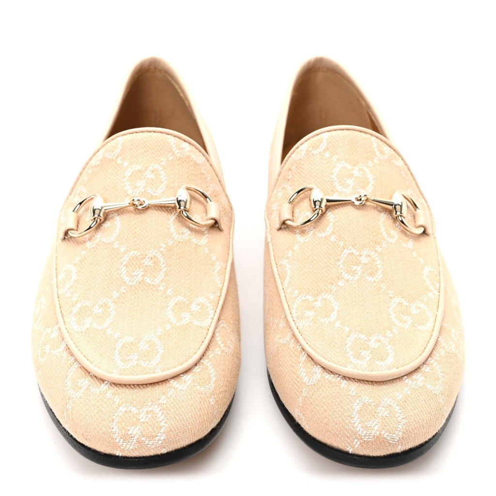 CANVAS GG MONOGRAM HORSEBIT WOMENS JORDAAN LOAFERS SOUFFLE ROSE