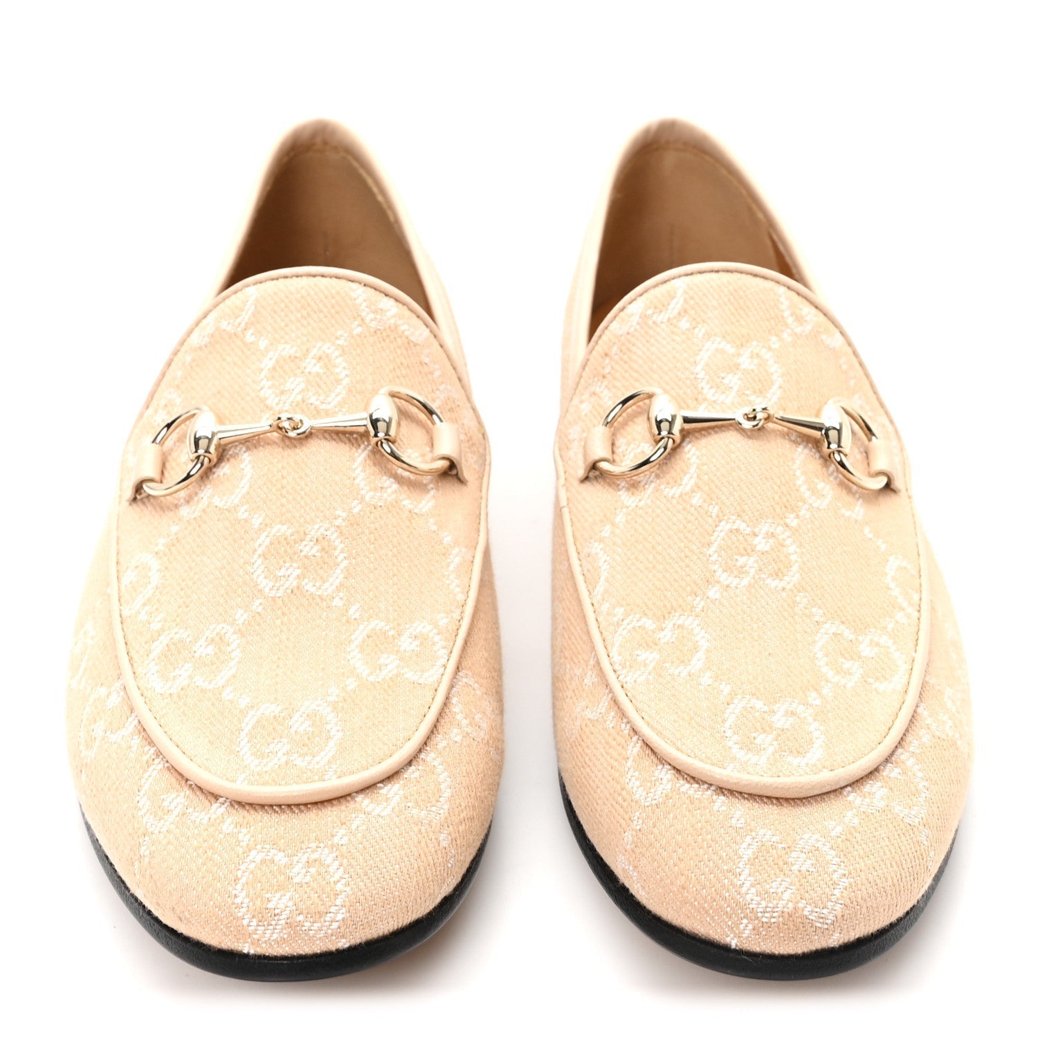CANVAS GG MONOGRAM HORSEBIT WOMENS JORDAAN LOAFERS SOUFFLE ROSE