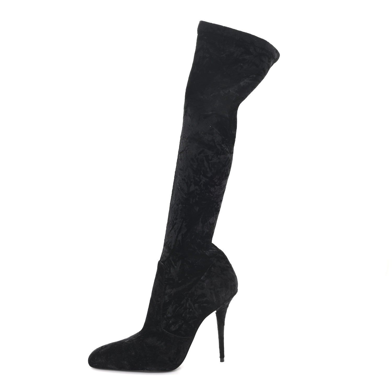 VELVET ELLA 110 KNEE HIGH BOOTS BLACK