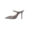 Jimmy Choo Jelly Drop 50 Glitter Heeled Mules - Multicolor purple glitter