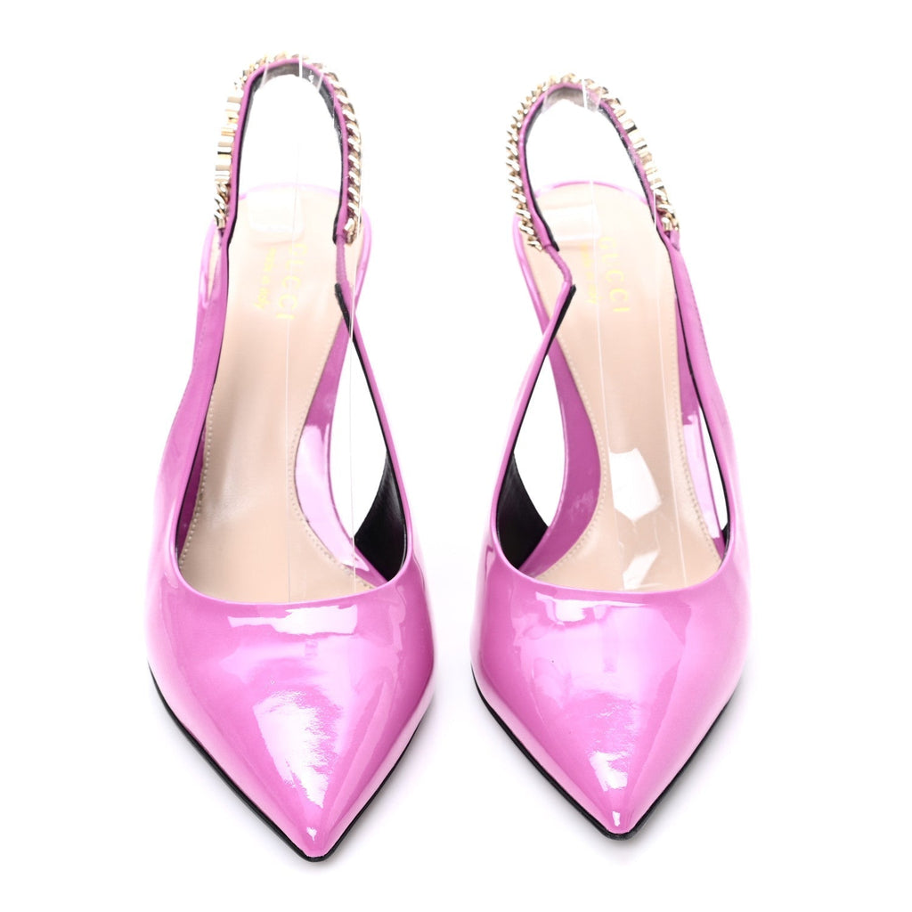 VERNICE CRYSTAL NAPPA CHARLOTTE SIGNORIA 105 SLINGBACK PUMPS LIBRE PINK