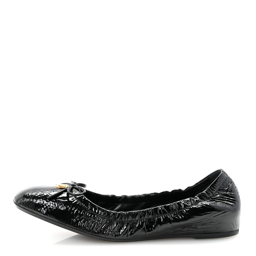 NAPLACK NAPPA VLOGO BOW MARY JANE BALLERINA FLATS BLACK