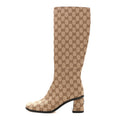 GG SUPREME KNEE HIGH BOOTS BEIGE EBONY NEW ACERO