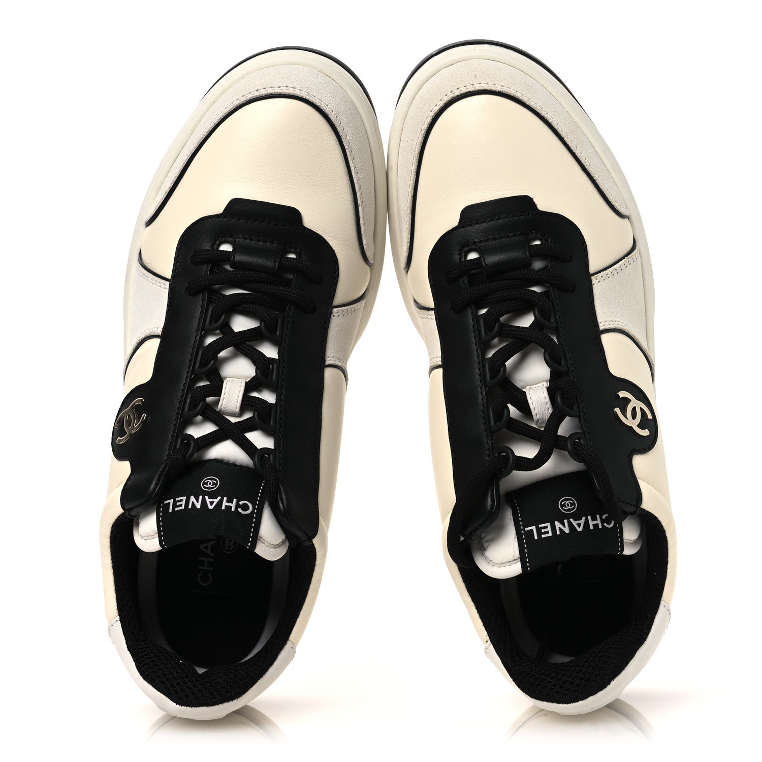 LAMBSKIN SUEDE CALFSKIN SNEAKERS IVORY WHITE BLACK