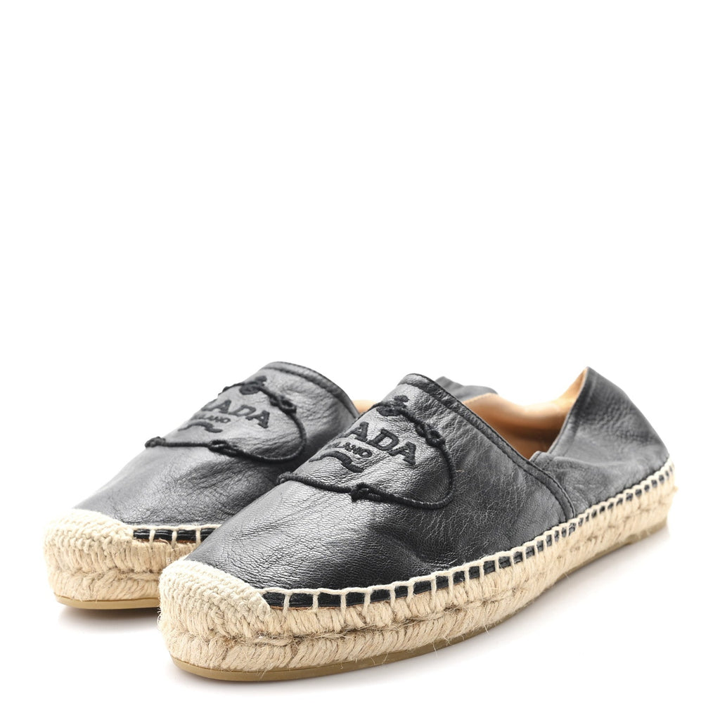 NAPPA EMBROIDERED LOGO 20MM ESPADRILLES BLACK