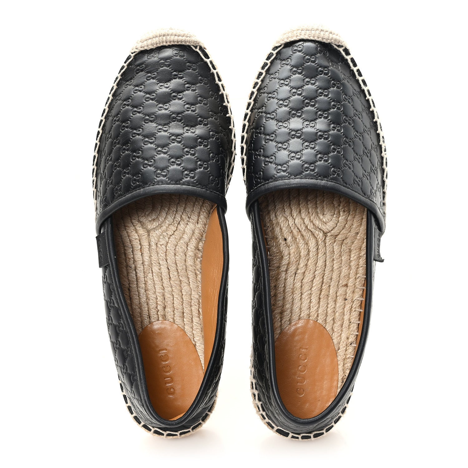 MICROGUCCISSIMA SIGNATURE ESPADRILLES BLACK