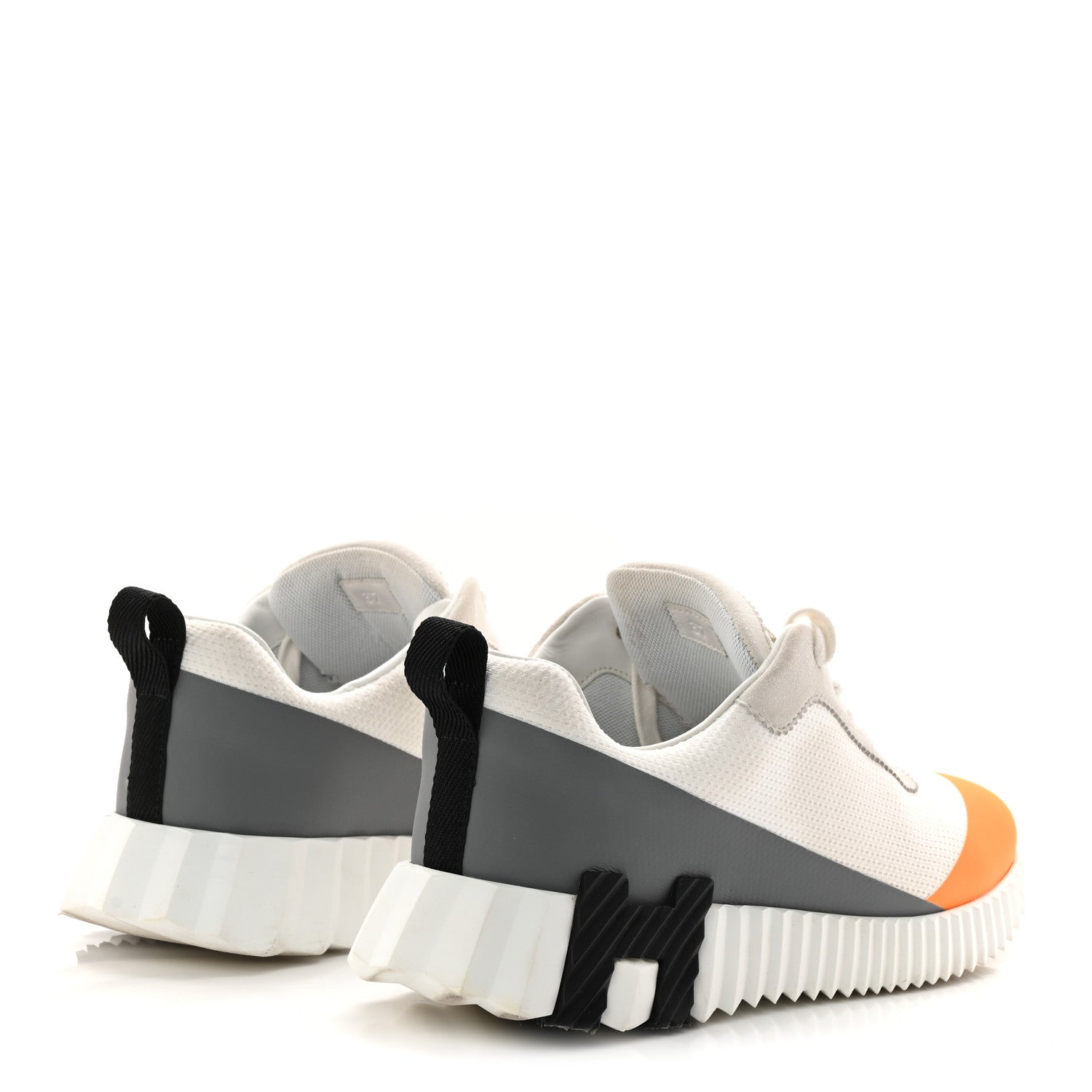 GRAPHIC MESH SUEDE GOATSKIN WOMENS BOUNCING SNEAKERS ORANGE MULTICOLOR