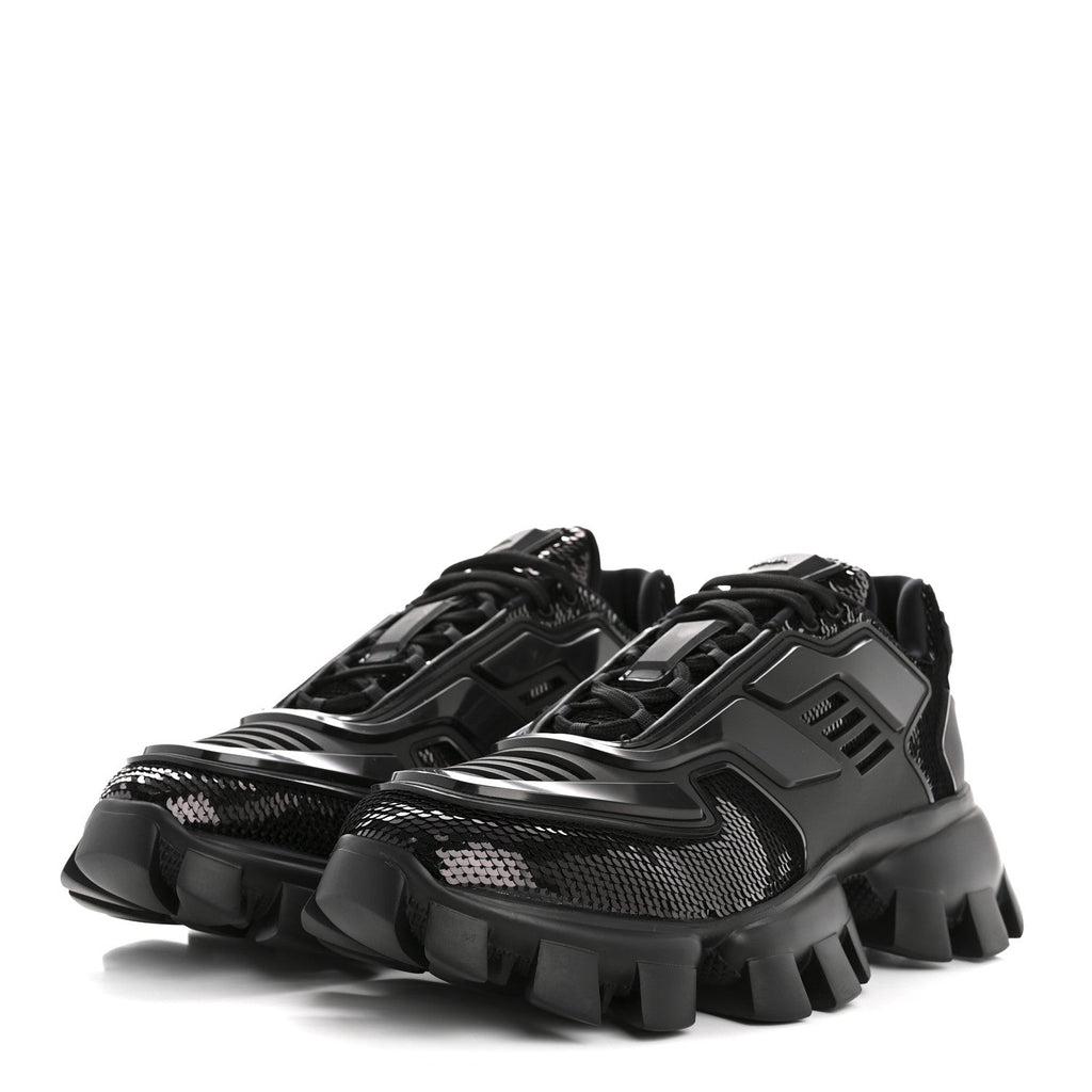 SEQUIN COTTON RUBBER MENS CLOUDBUST THUNDER SNEAKERS BLACK