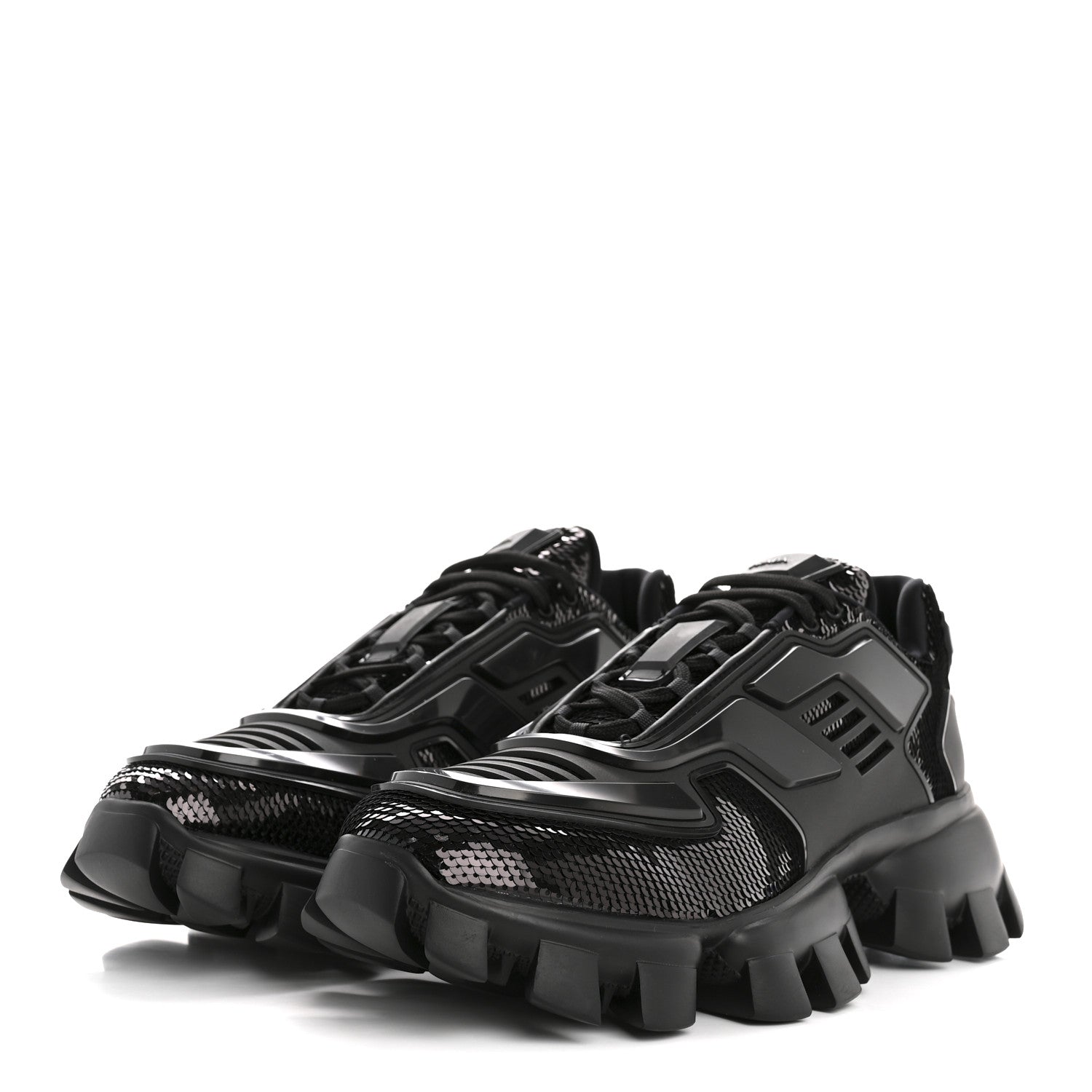 SEQUIN COTTON RUBBER MENS CLOUDBUST THUNDER SNEAKERS BLACK