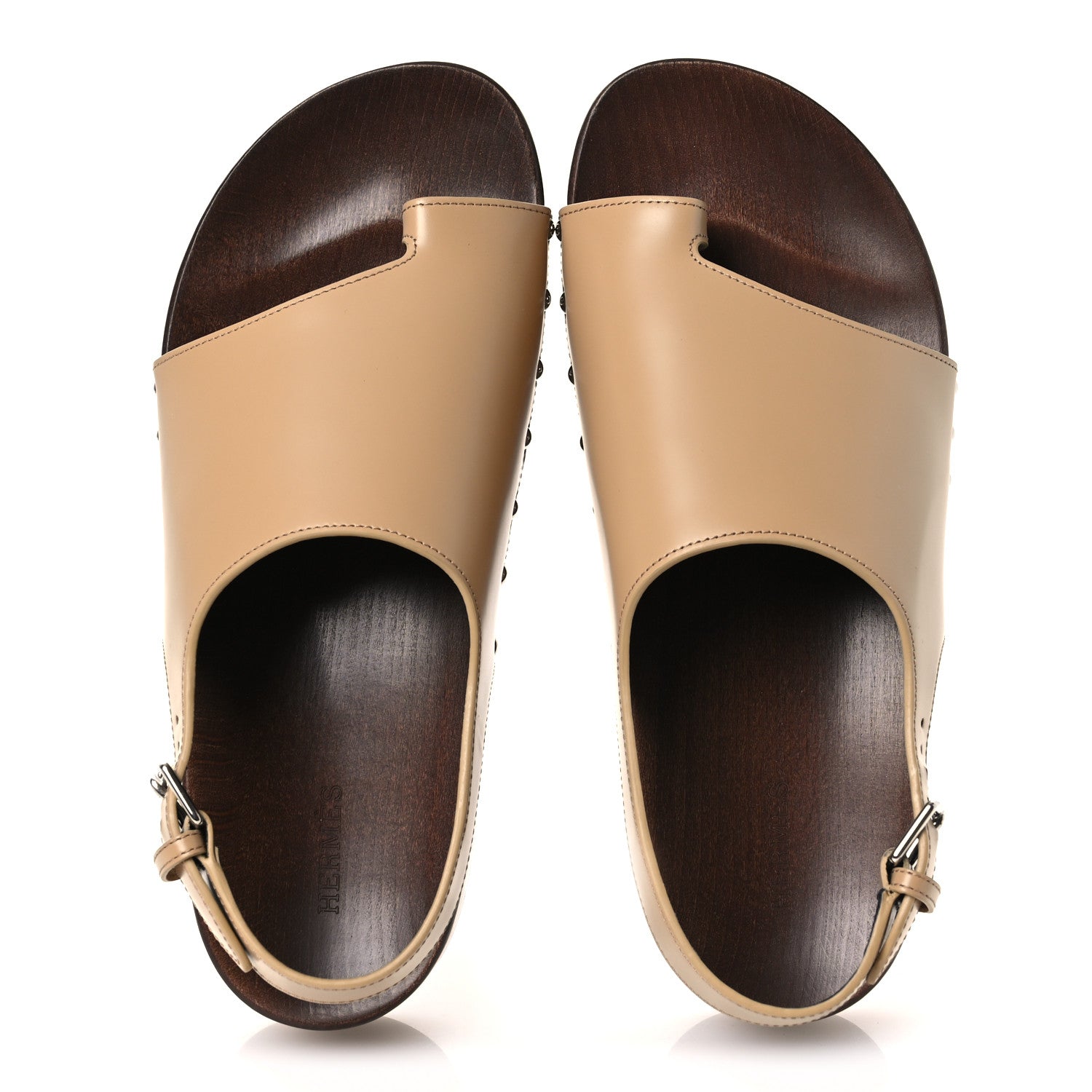 GLAZED CALFSKIN WOMENS KLAY CLOG BEIGE NATUREL