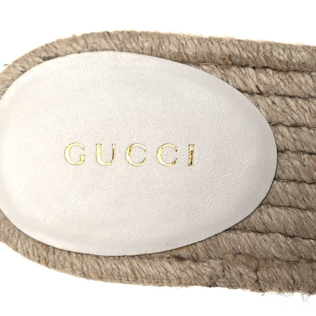 NAPPA MATELASSE GG MARMONT ESPADRILLE SLIDE SANDALS GREAT WHITE