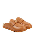 Miu Miu Foule Leather Mules - Tan/Brown