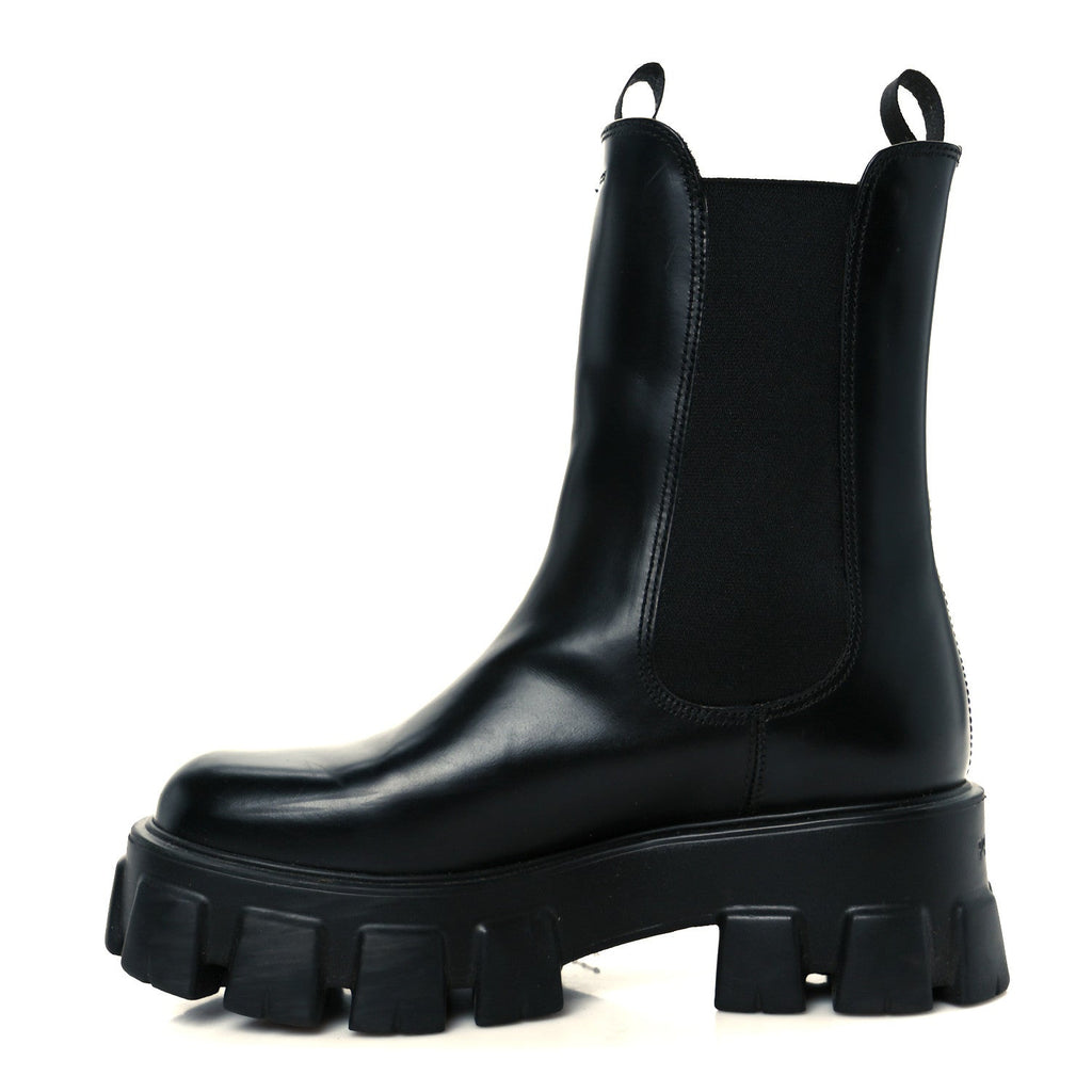 SPAZZOLATO ROIS MONOLITH CHELSEA 55MM TALL BOOTS BLACK