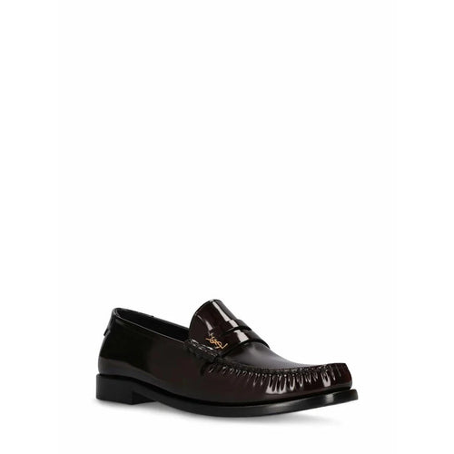 Saint Laurent Le Loafer 15 Mocassins - Burgundy/Dark Brown