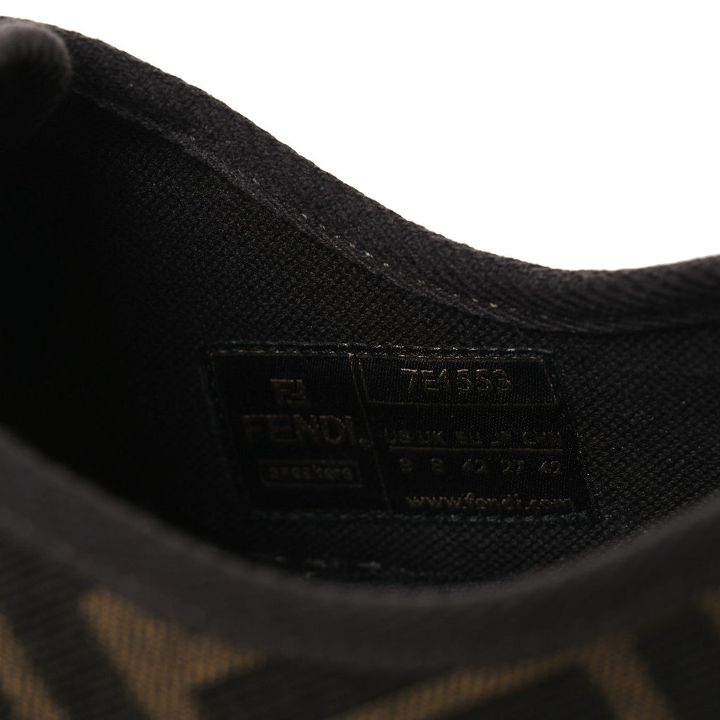 FABRIC JACQUARD RUBBER FF MENS DOMINO SNEAKERS TABACCO BLACK
