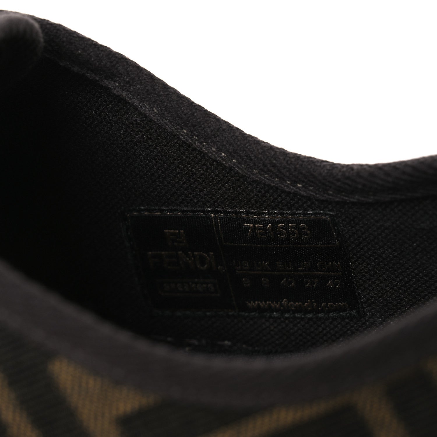 FABRIC JACQUARD RUBBER FF MENS DOMINO SNEAKERS TABACCO BLACK
