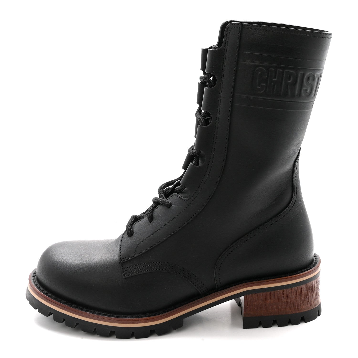 CALFSKIN DIOR QUEST 35MM HIKING BOOTS BLACK
