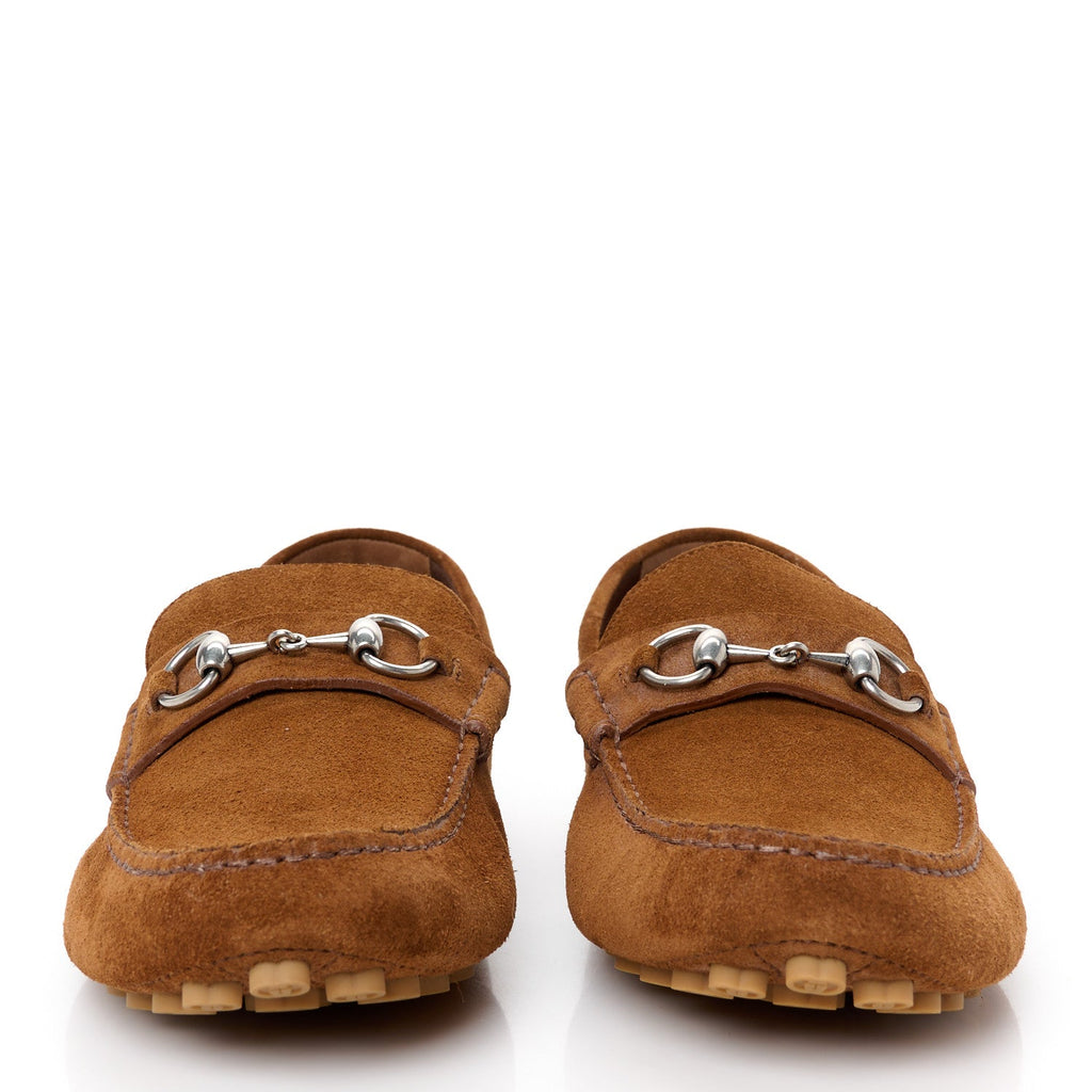 SUEDE MENS HORSEBIT DRIVER LOAFERS CUIR
