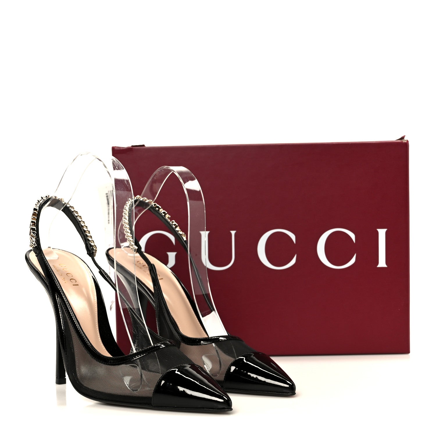 TELA RETINO PATENT SIGNORIA 105MM SLINGBACK PUMPS BLACK