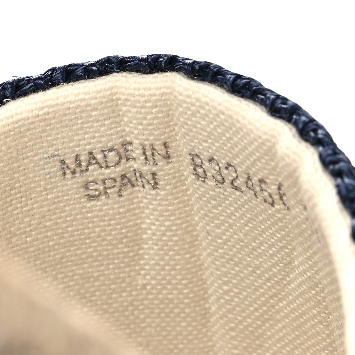 MACROCHET RAFFIA LOGO FLAT SLIDE ESPADRILLE SANDALS BLUE GREAT WHITE