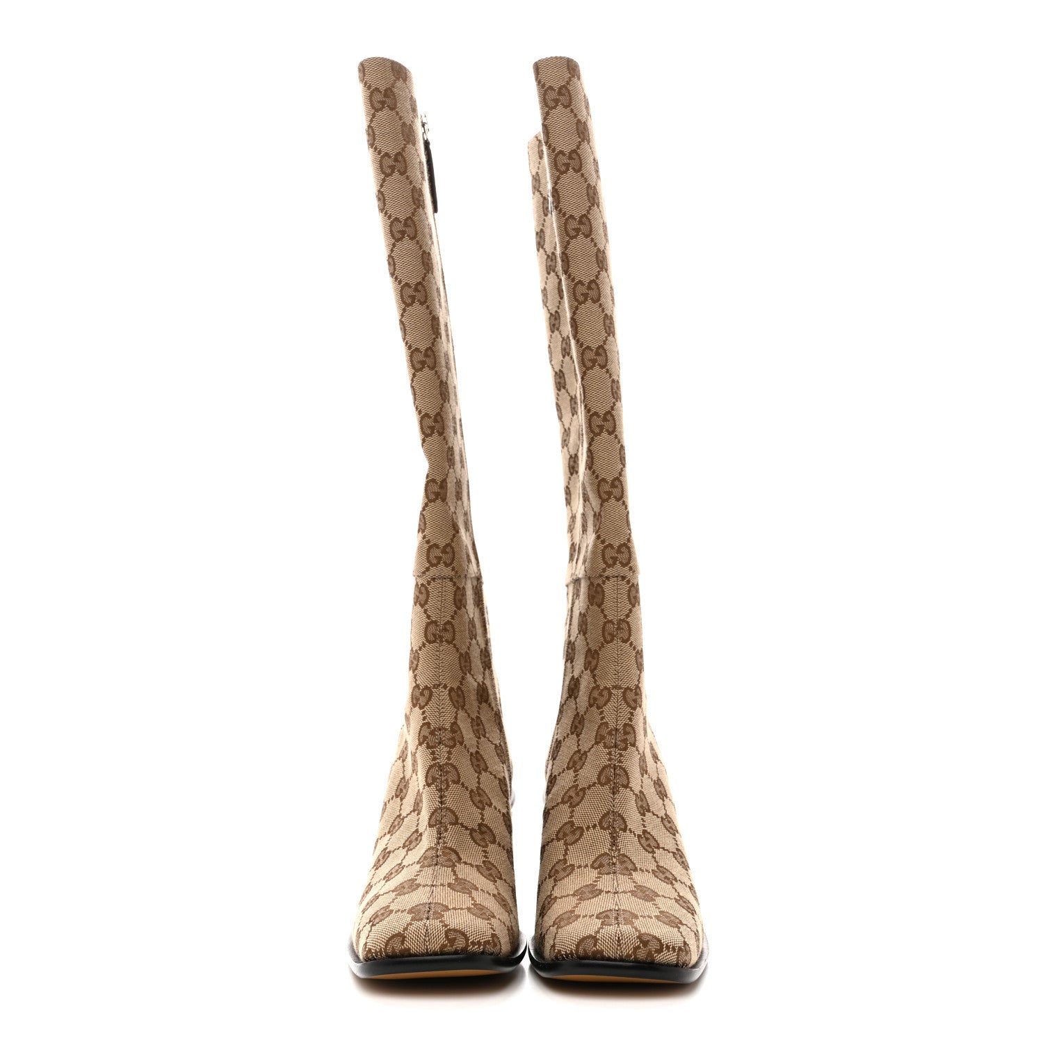 GG SUPREME KNEE HIGH BOOTS BEIGE EBONY NEW ACERO