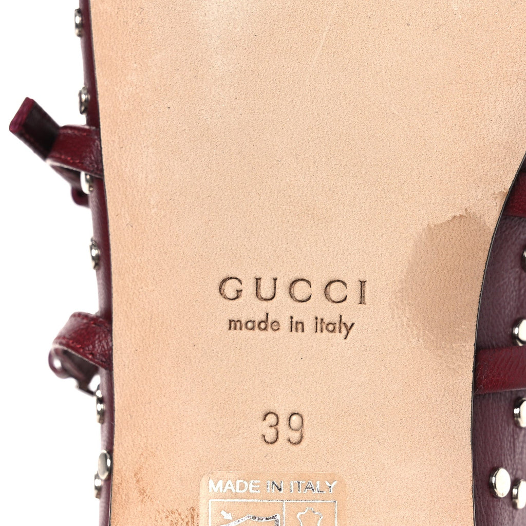 NAPPA CARMAQUE STUDDED HORSEBIT BALLET FLATS ROSSO ANCORA