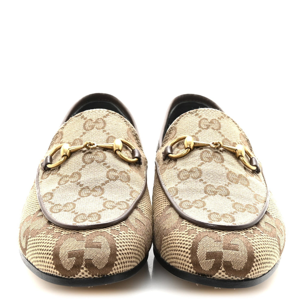 MONOGRAM JUMBO GG MALAGA KID HORSEBIT WOMENS JORDAAN LOAFERS CAMEL EBONY NEW ACERO BEIGE