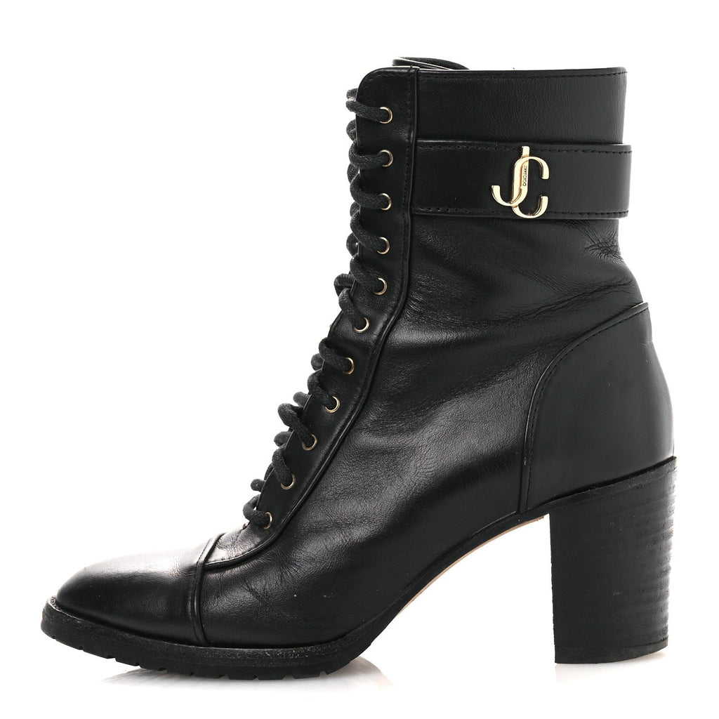 CALFSKIN COMBAT BOOTS BLACK