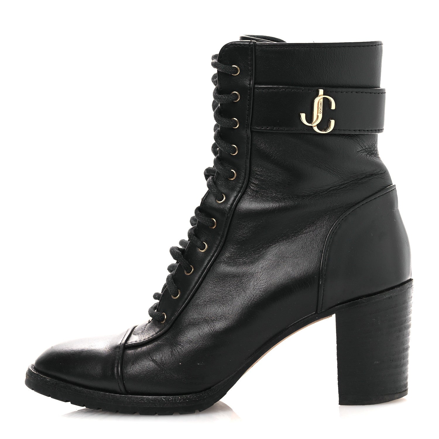 CALFSKIN COMBAT BOOTS BLACK