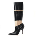 X MAISON MARGIELA NAPPA XRISMARTEEN 100 KNEE HIGH BOOTS BLACK