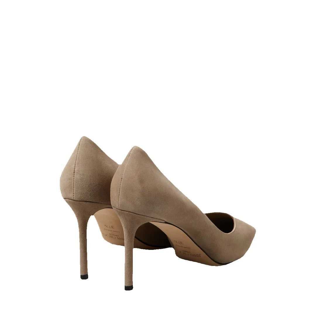 Jimmy Choo Romy 85 Suede Pumps - Beige/Nude