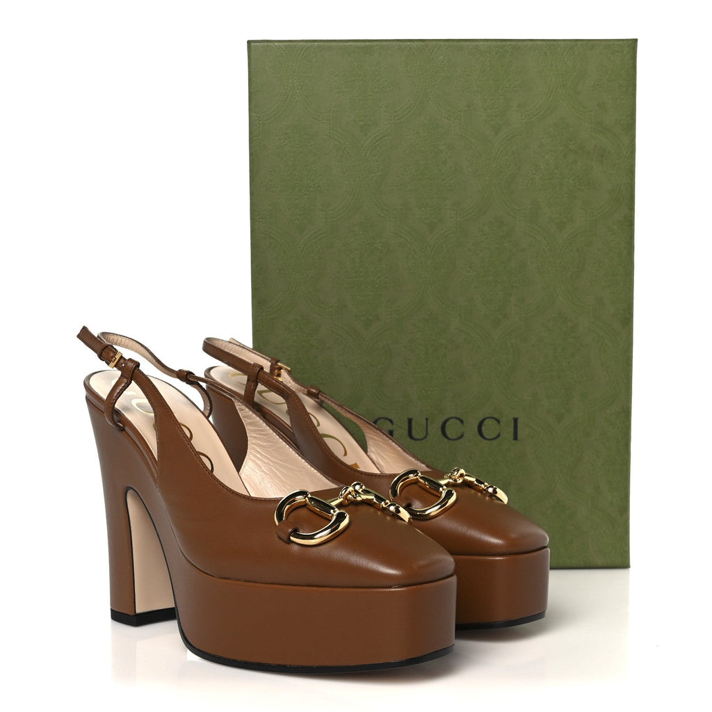 NAPPA HORSEBIT PLATFORM /120MM SLINGBACK PUMPS CUIR