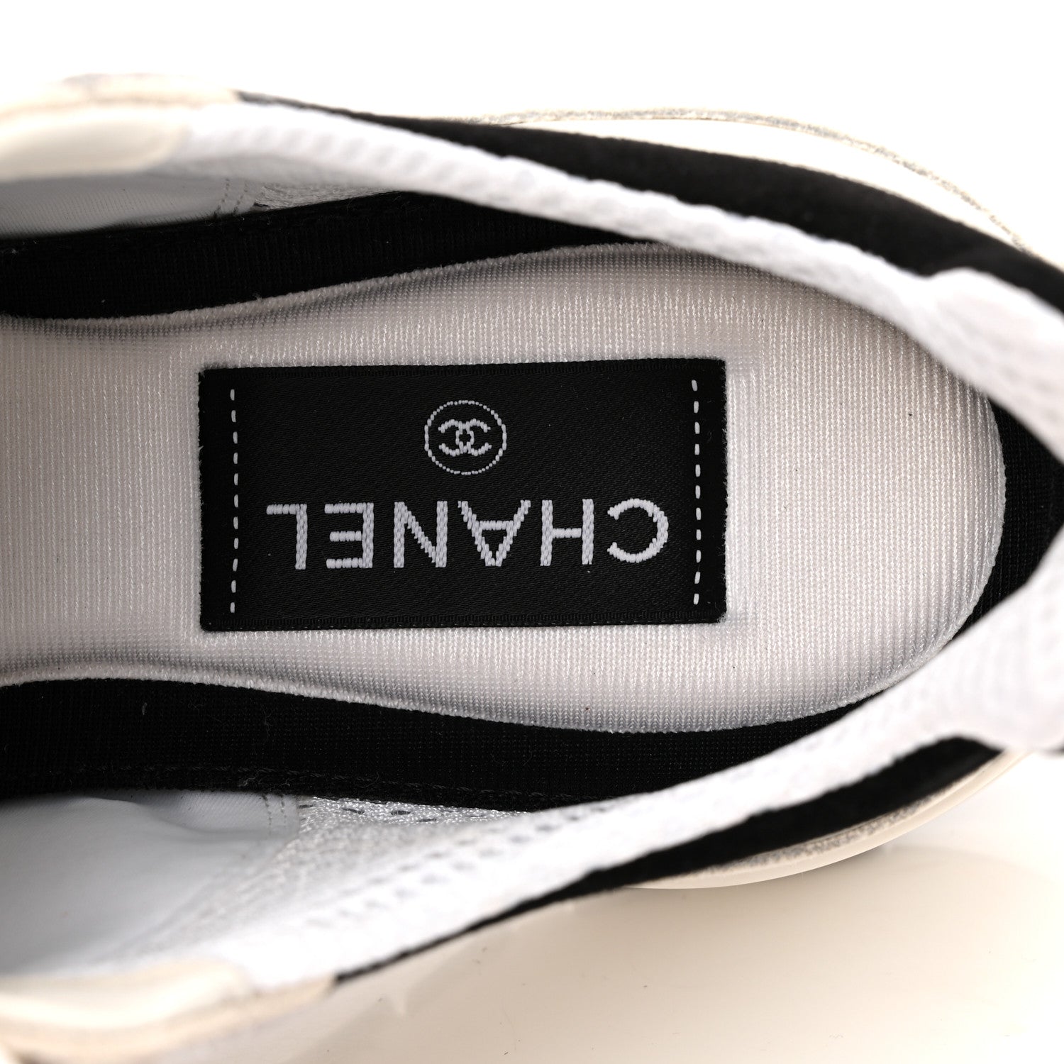 SUEDE CALFSKIN WOMENS CC SNEAKERS WHITE BLACK