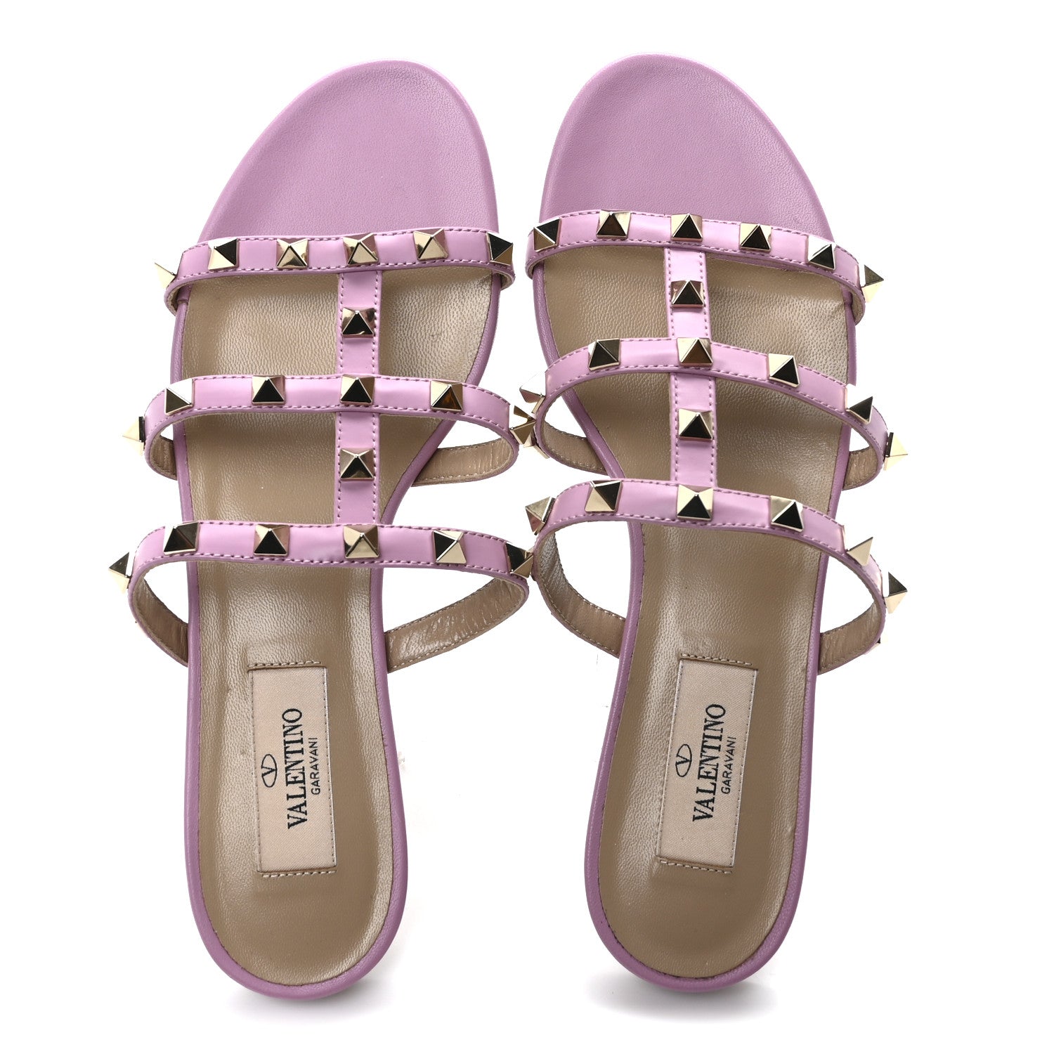 NAPPA ROCKSTUD CAGED FLAT SLIDE SANDALS GIACINTO