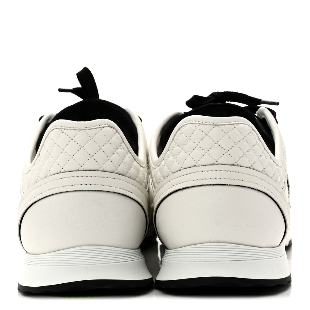 CALFSKIN SUEDE CC MENS SNEAKERS WHITE BEIGE BLACK