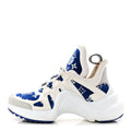 JACQUARD VELVET MONOGRAM LV ARCHLIGHT SNEAKERS WHITE BLUE