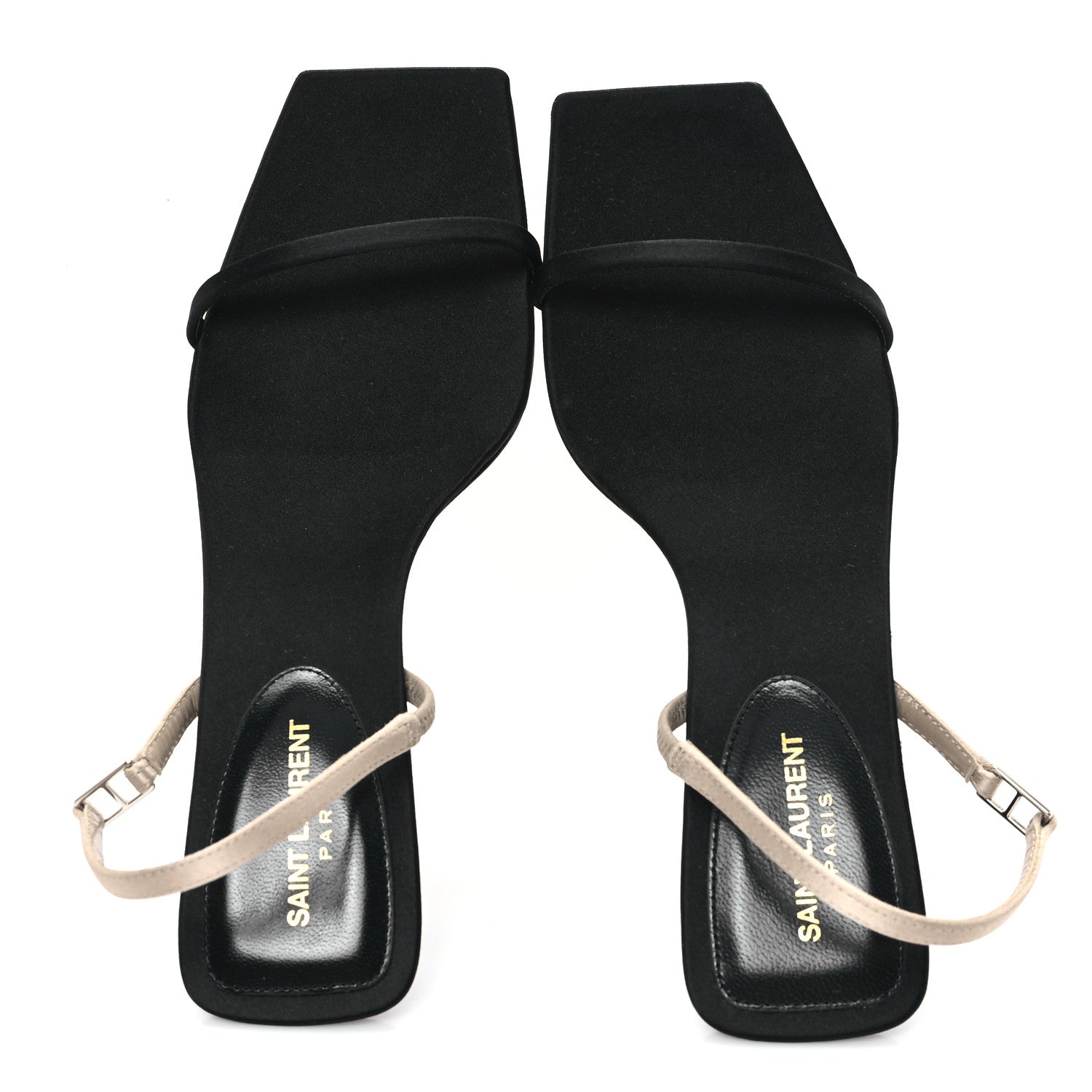 SATIN SLINGBACK JASPE 55 SANDALS BLACK PARTRIDGE PINK