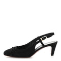SUEDE CAP TOE CC SLINGBACK PUMPS BLACK