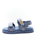 DENIM CANNAGE EMBROIDERED DIORACT SANDALS BLUE