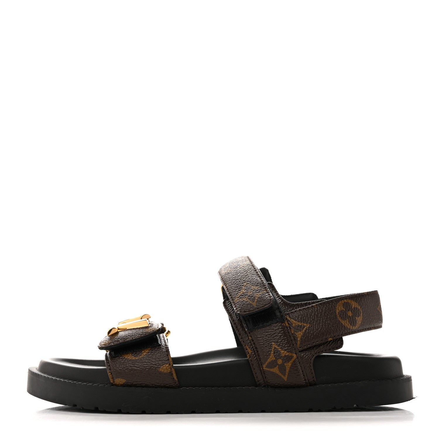MONOGRAM LV SUNSET COMFORT FLAT SANDALS CACAO BROWN