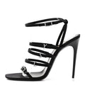 CREPE SATIN CRYSTAL JERRY 110 SANDALS BLACK