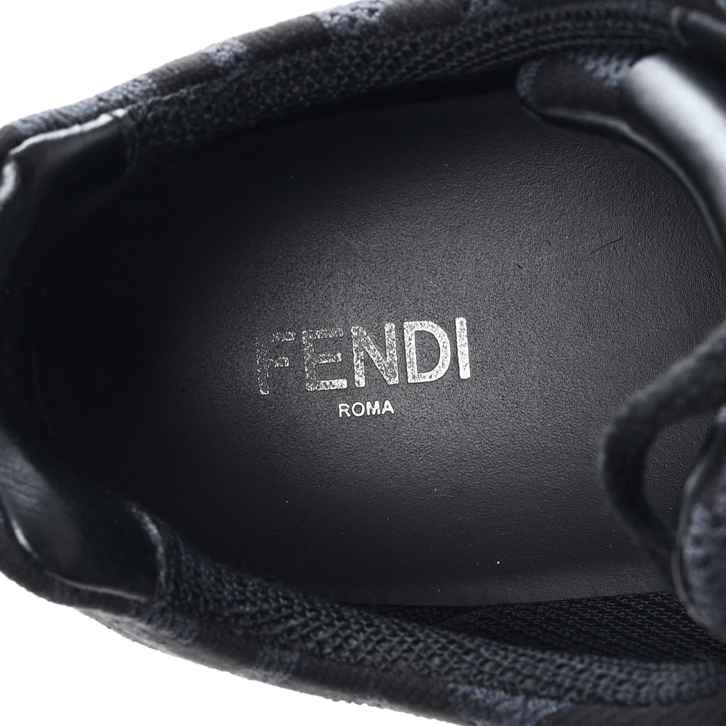 TECH FABRIC FF MENS LACE UP LOW TOP SNEAKERS BLACK