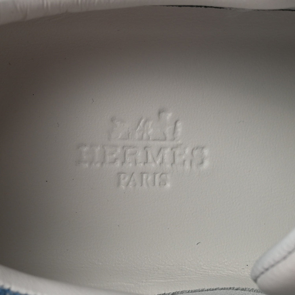 DENIM CALFSKIN BOUNCING SNEAKERS BLEU CLAIR WHITE