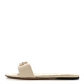 NAPPA MATELASSE GG MARMONT FLAT SLIDE SANDALS NEW IVOIRE