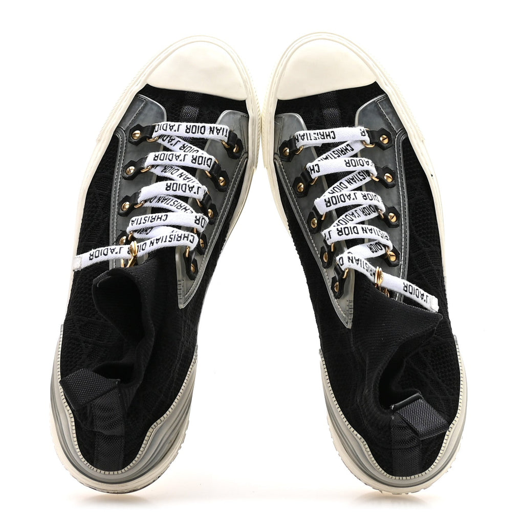 TECHNICAL KNIT CANNAGE WOMENS WALK'N'DIOR HIGH TOP SNEAKERS BLACK
