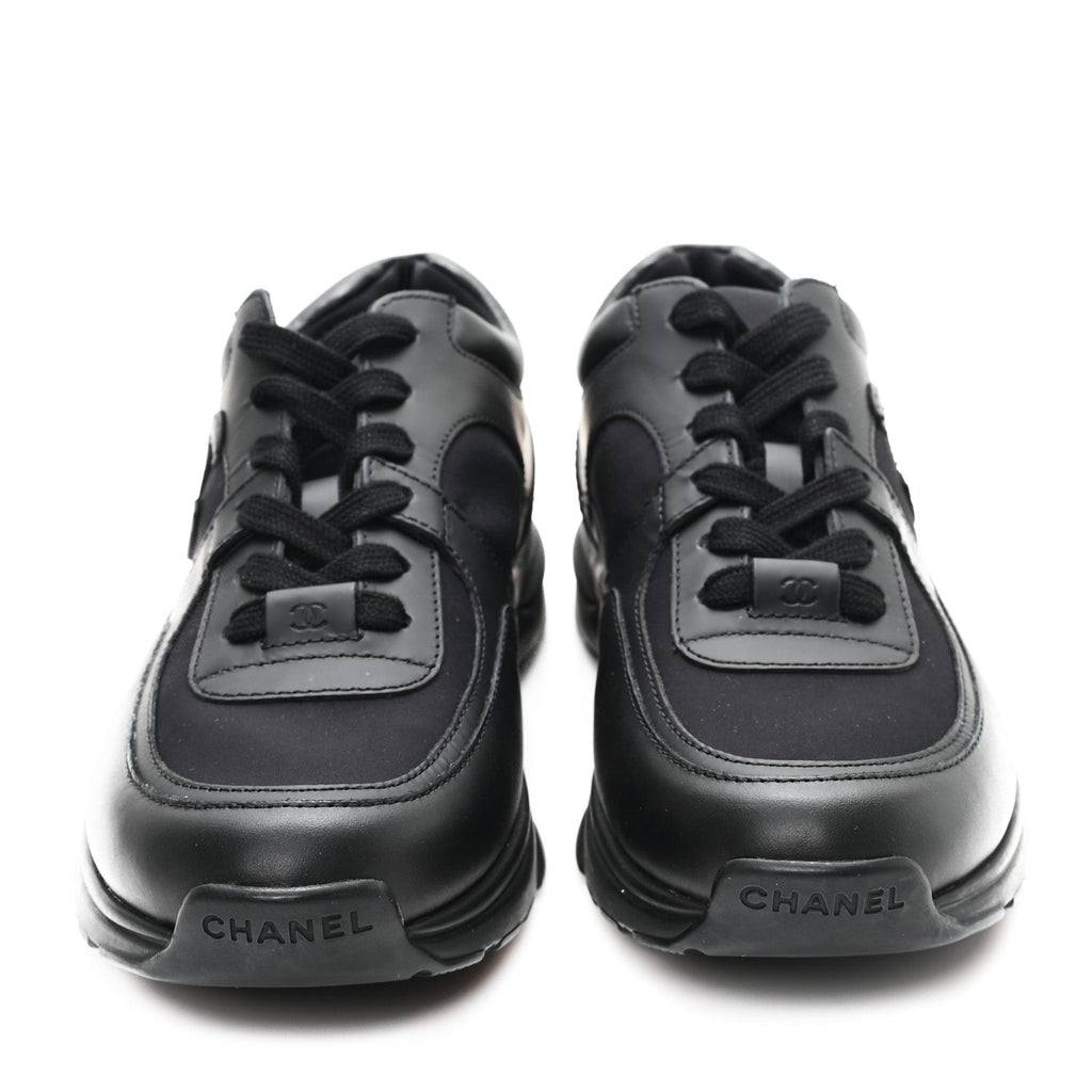 CALFSKIN LAMBSKIN CC UNIFORM SNEAKERS BLACK